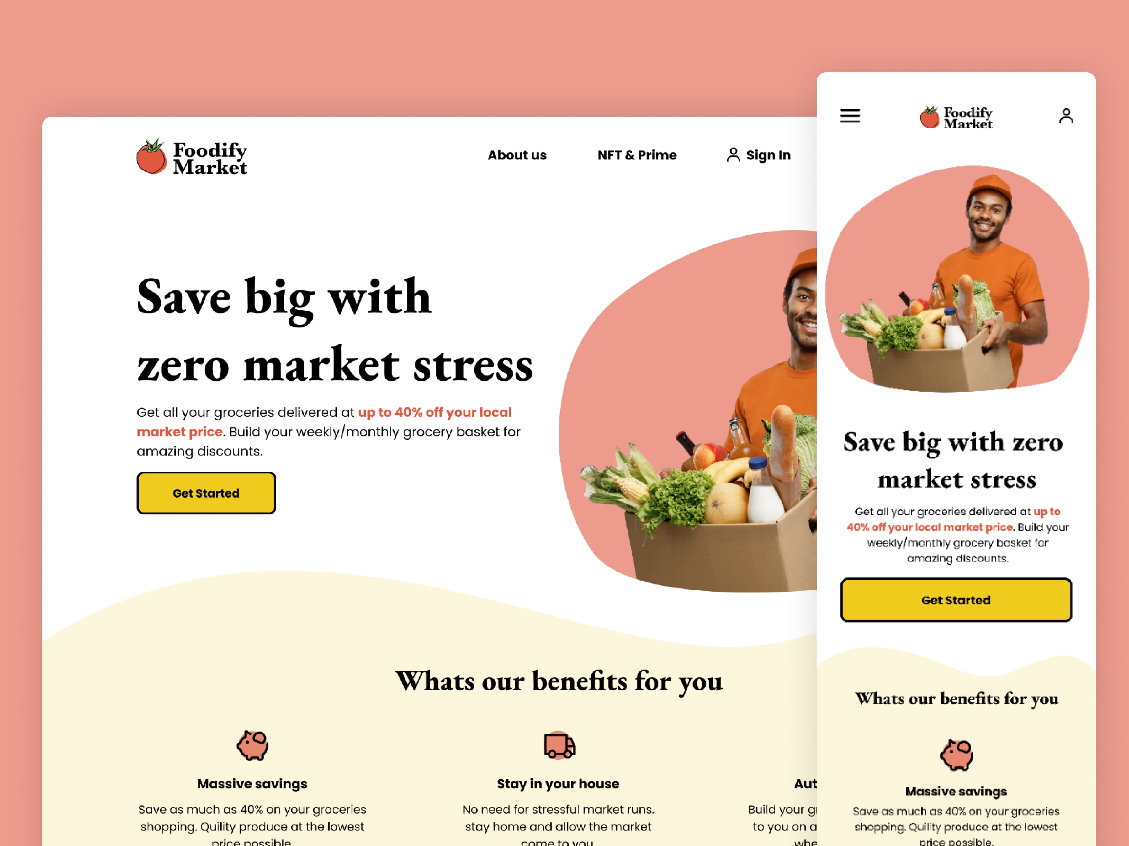 FoodifyMarket grocery delivery product preview