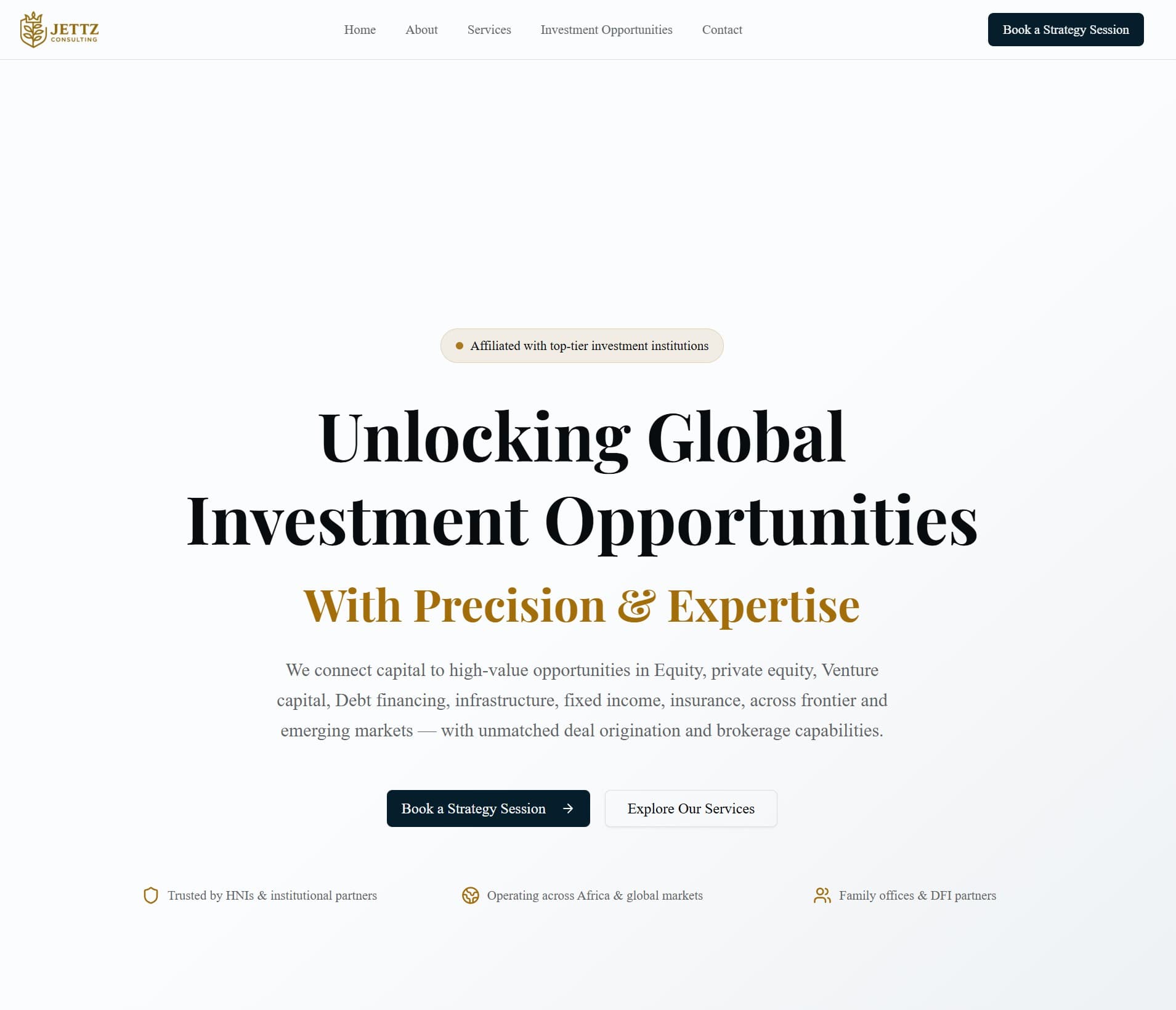 Jettz Consulting brand and web preview