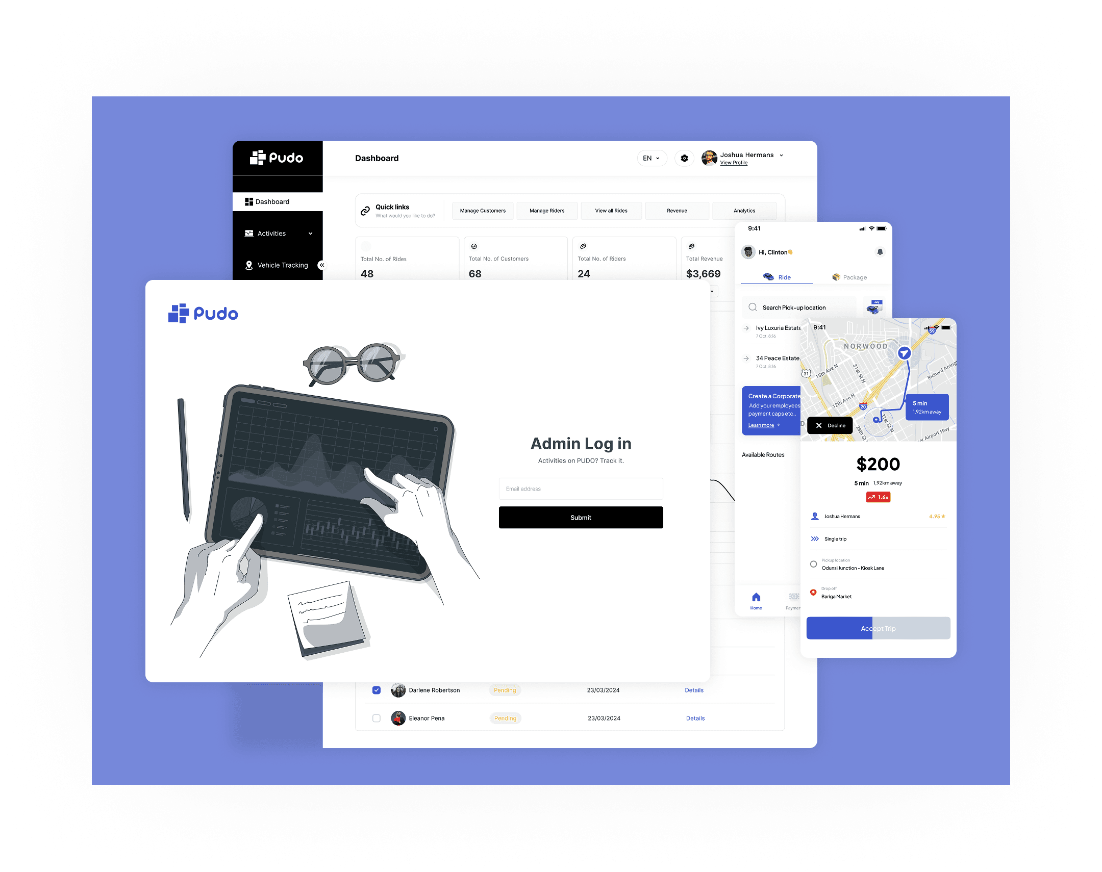 Pudo ride-hailing preview