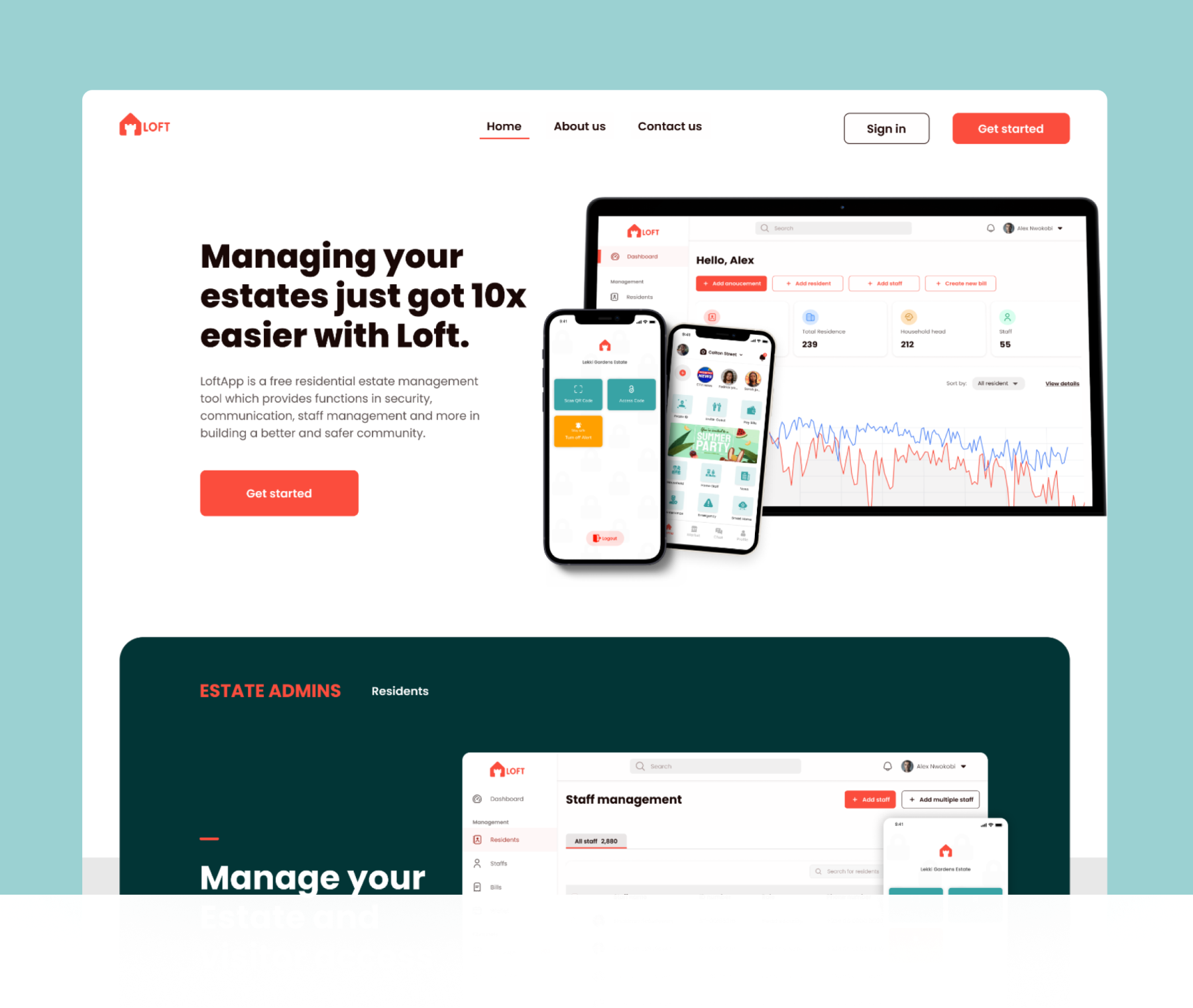 Lopht App interface design preview