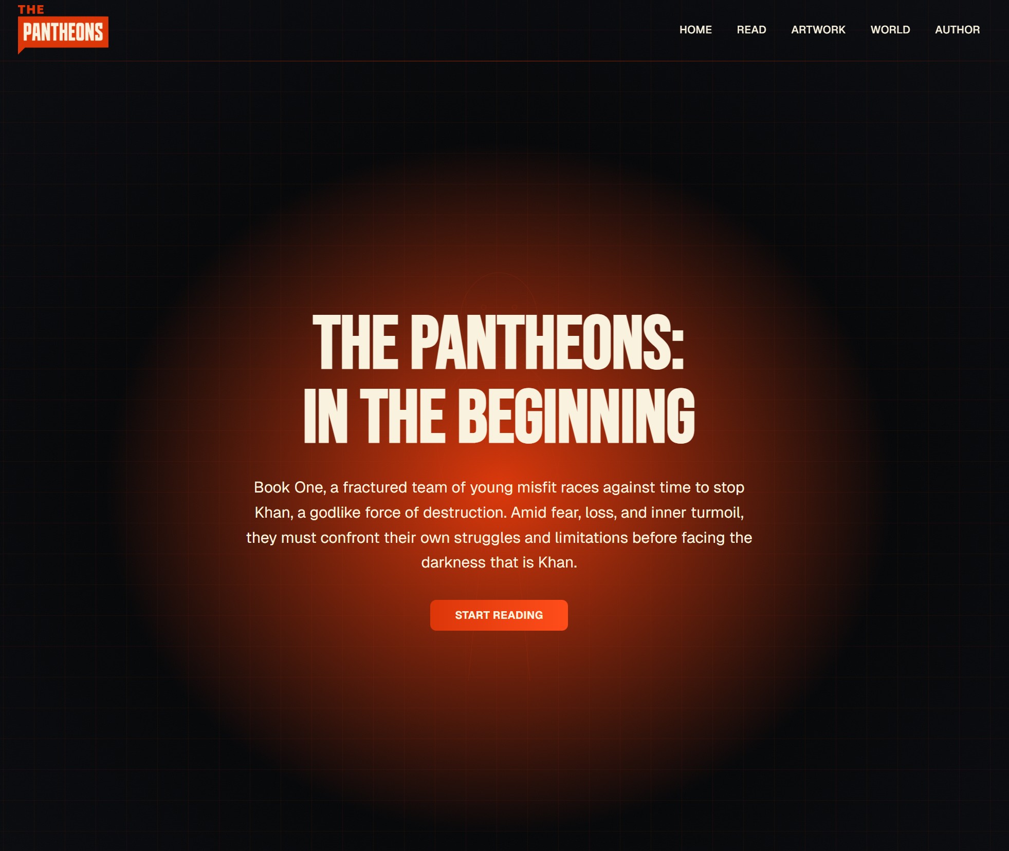 The Pantheons cinematic reading website, In the Beginning